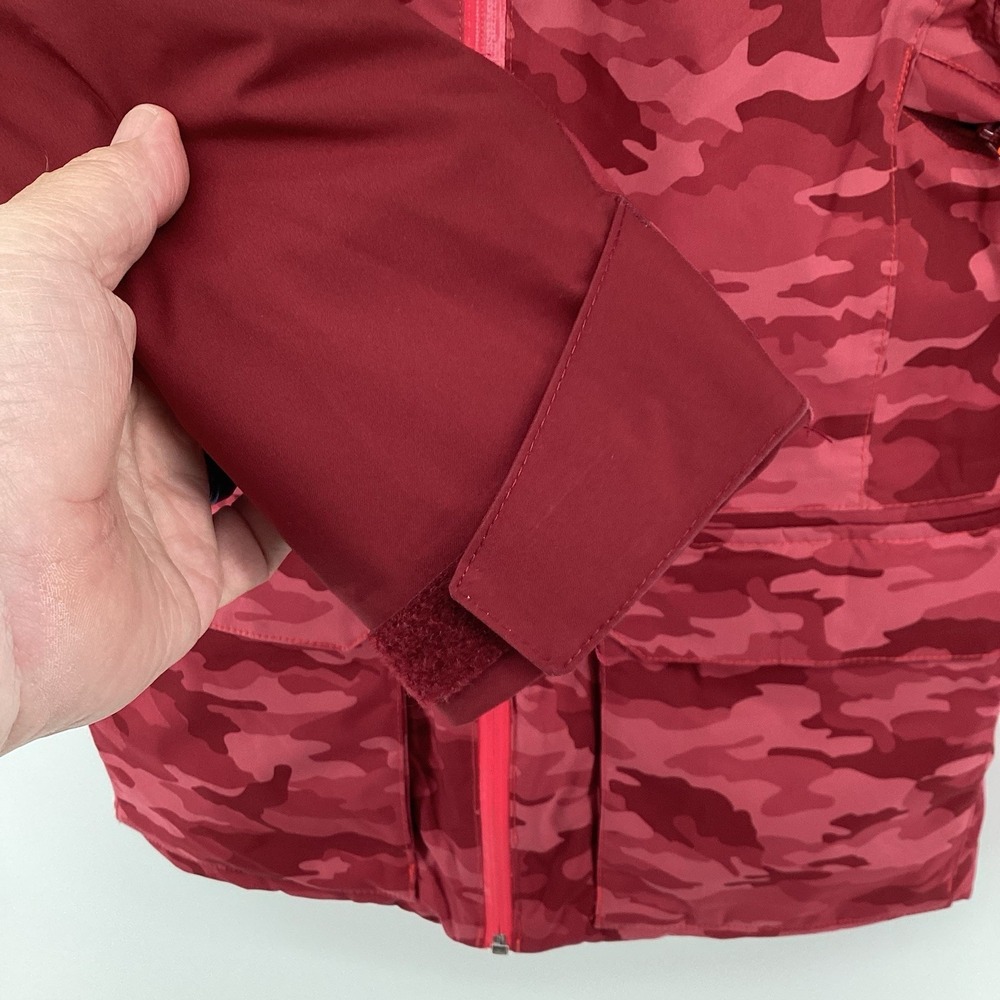 Kids Helly Hansen Jr Skyhigh Insulated Ski/snowboard Jacket Red Camo 8/128 - Picture 5 of 13